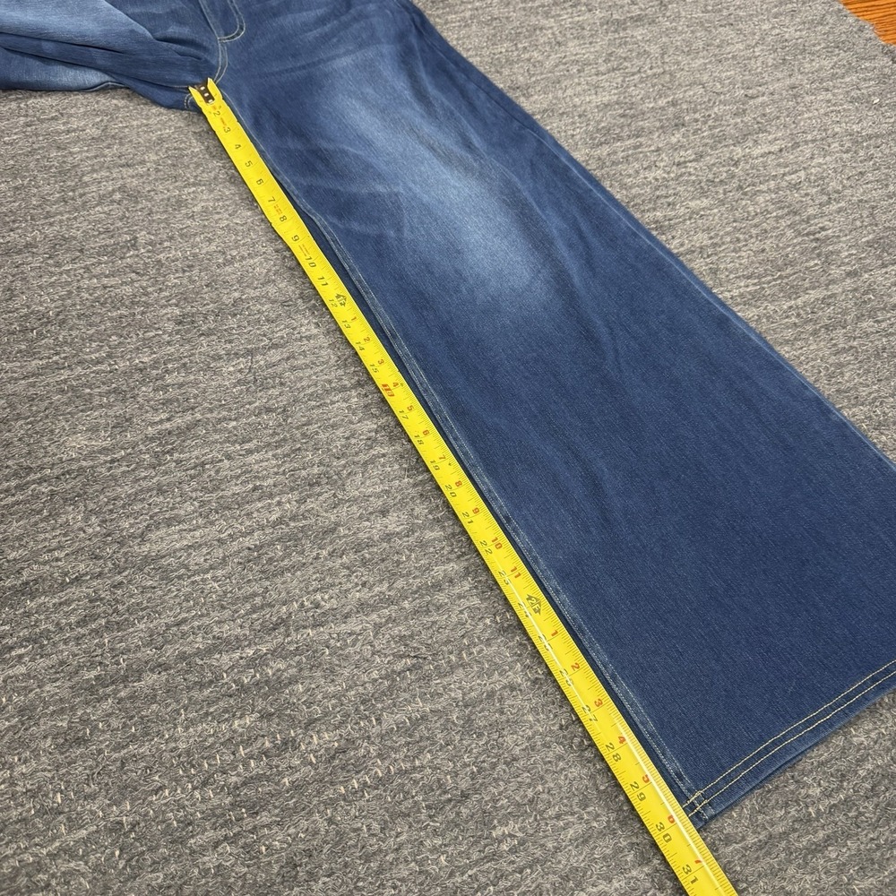 Halara Flex Baggy Wide Leg Jeans Small Pull On Blue Denim Stretch Lightweight - Picture 3 of 9